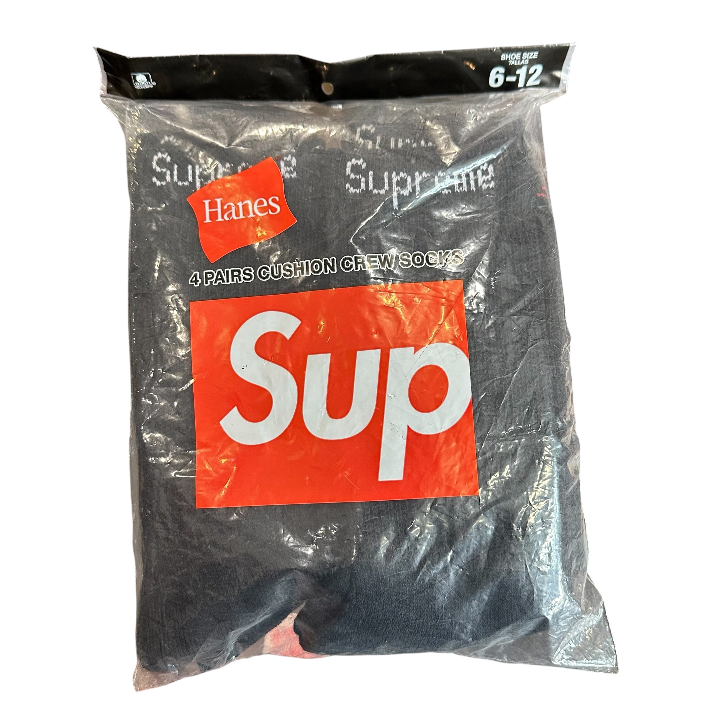 Supreme Hanes Socks(4 Pack) Black