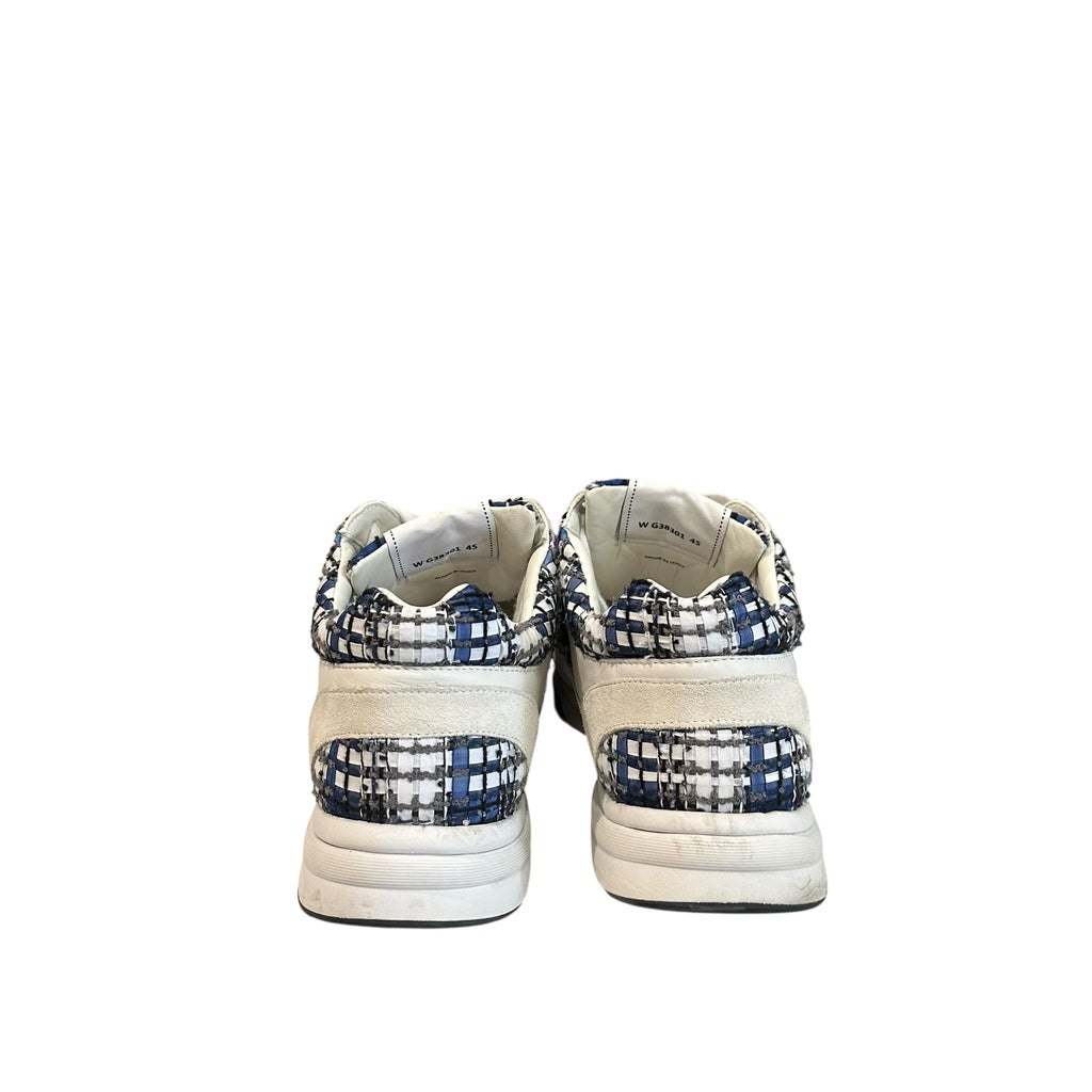 CHANEL Tweed Suede Calfskin CC Sneakers