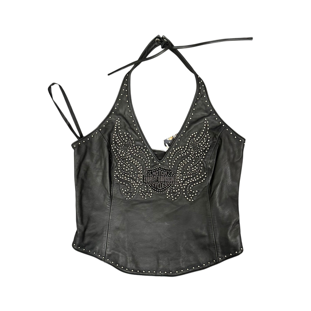 Harley Davidson Leather Studded Top