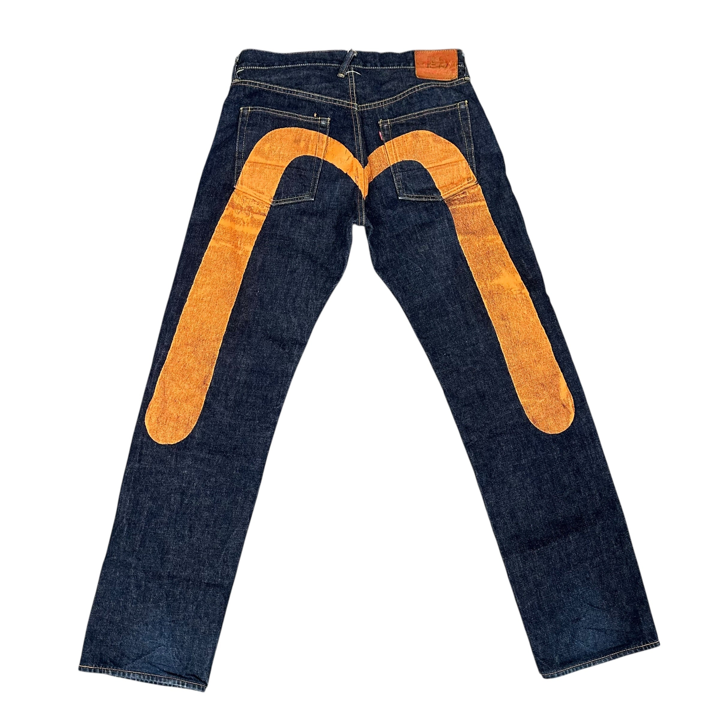 Vintage Evisu Dark Blue/Orange Jeans