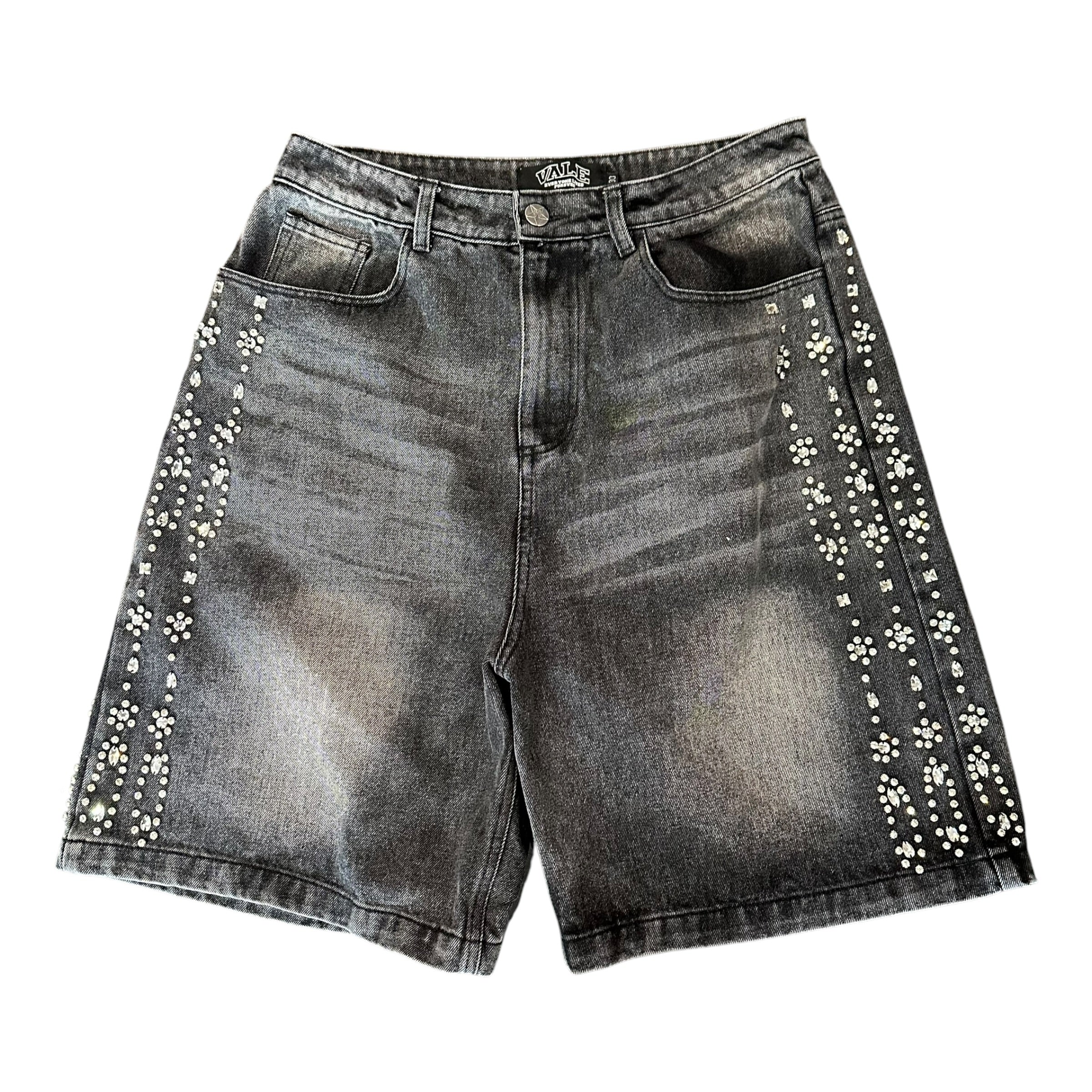 Vale Lives Rhinestone Black Shorts