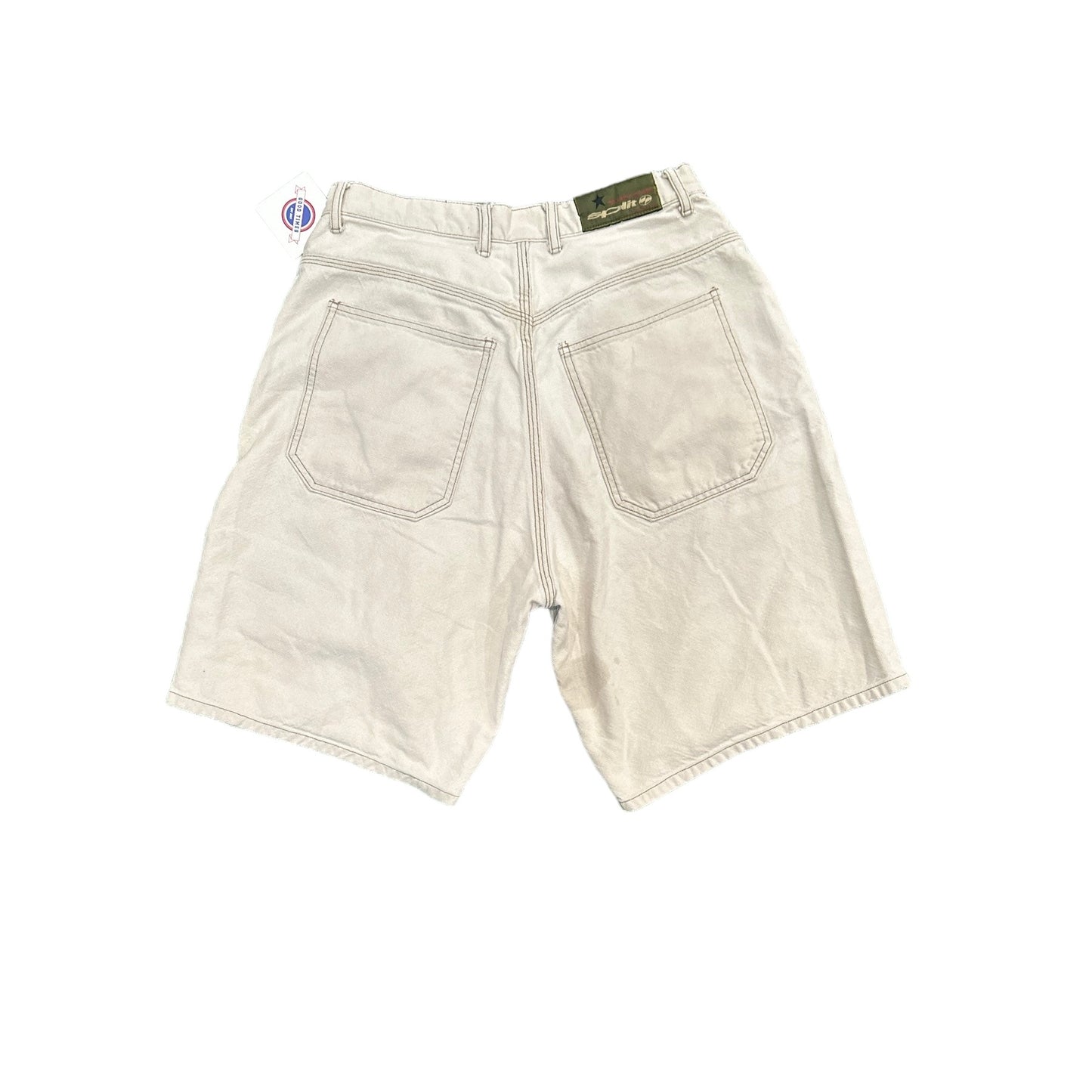 Vintage Split Cream Shorts