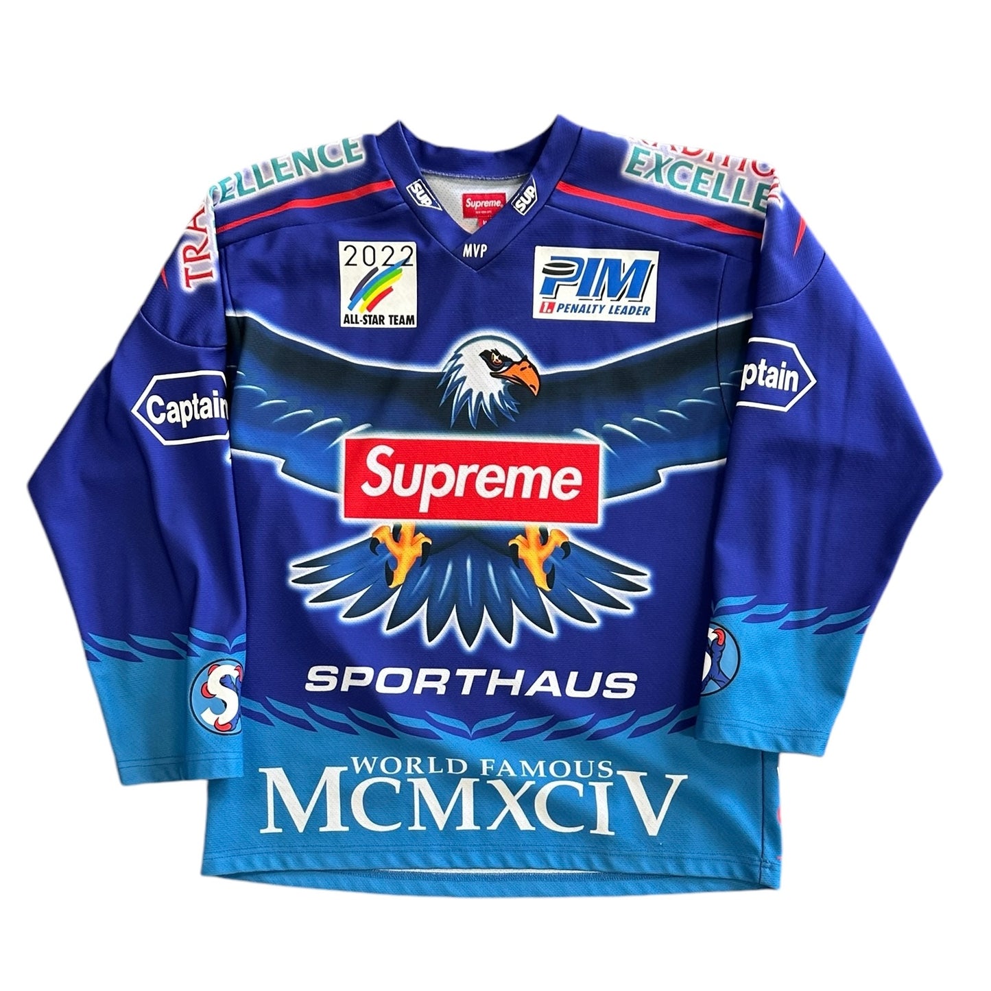 Supreme Eagle Moto Jersey Blue