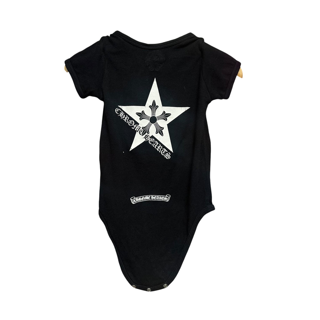Kids Chrome Hearts Black/Star Onesie