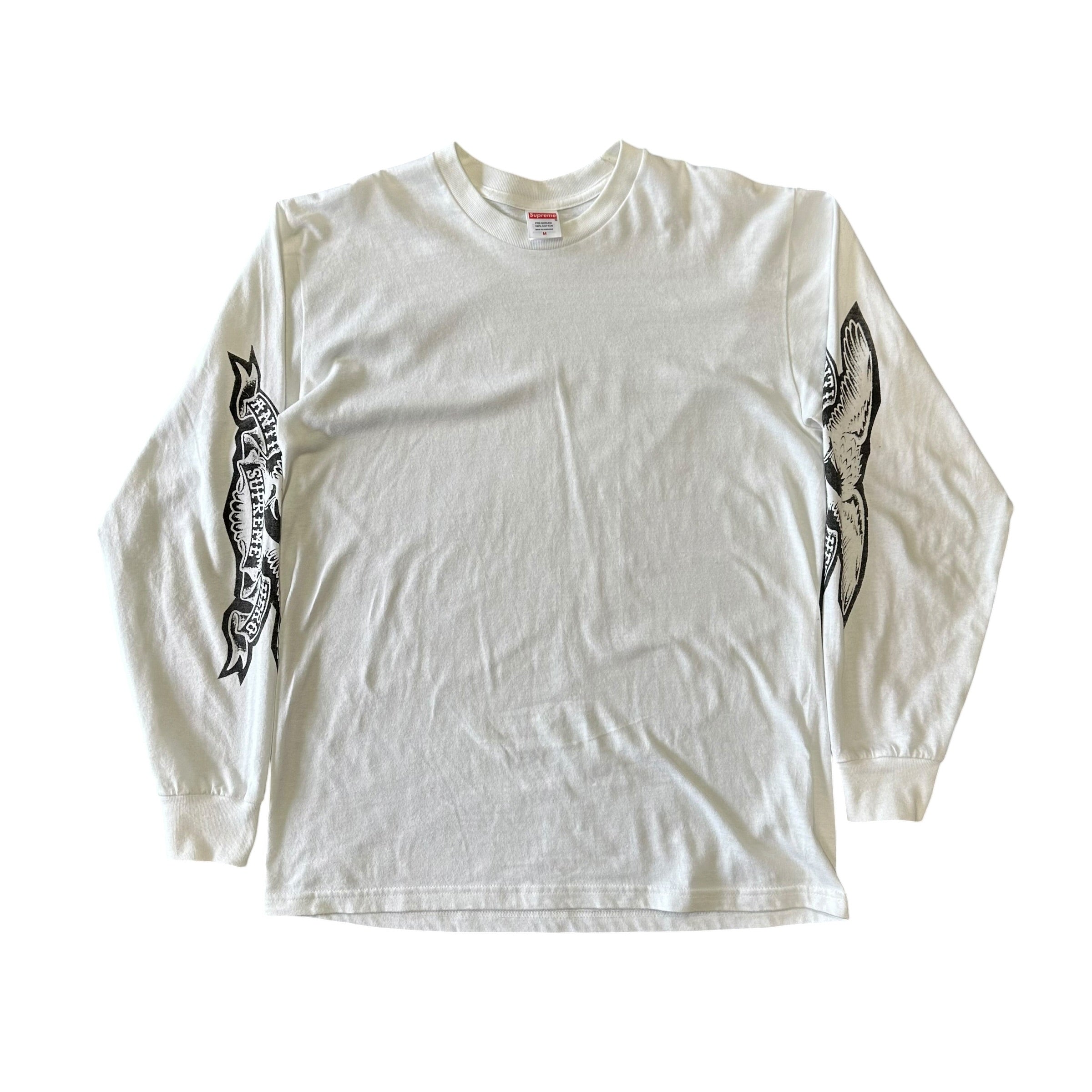 Supreme Anti Hero L/S White Tee