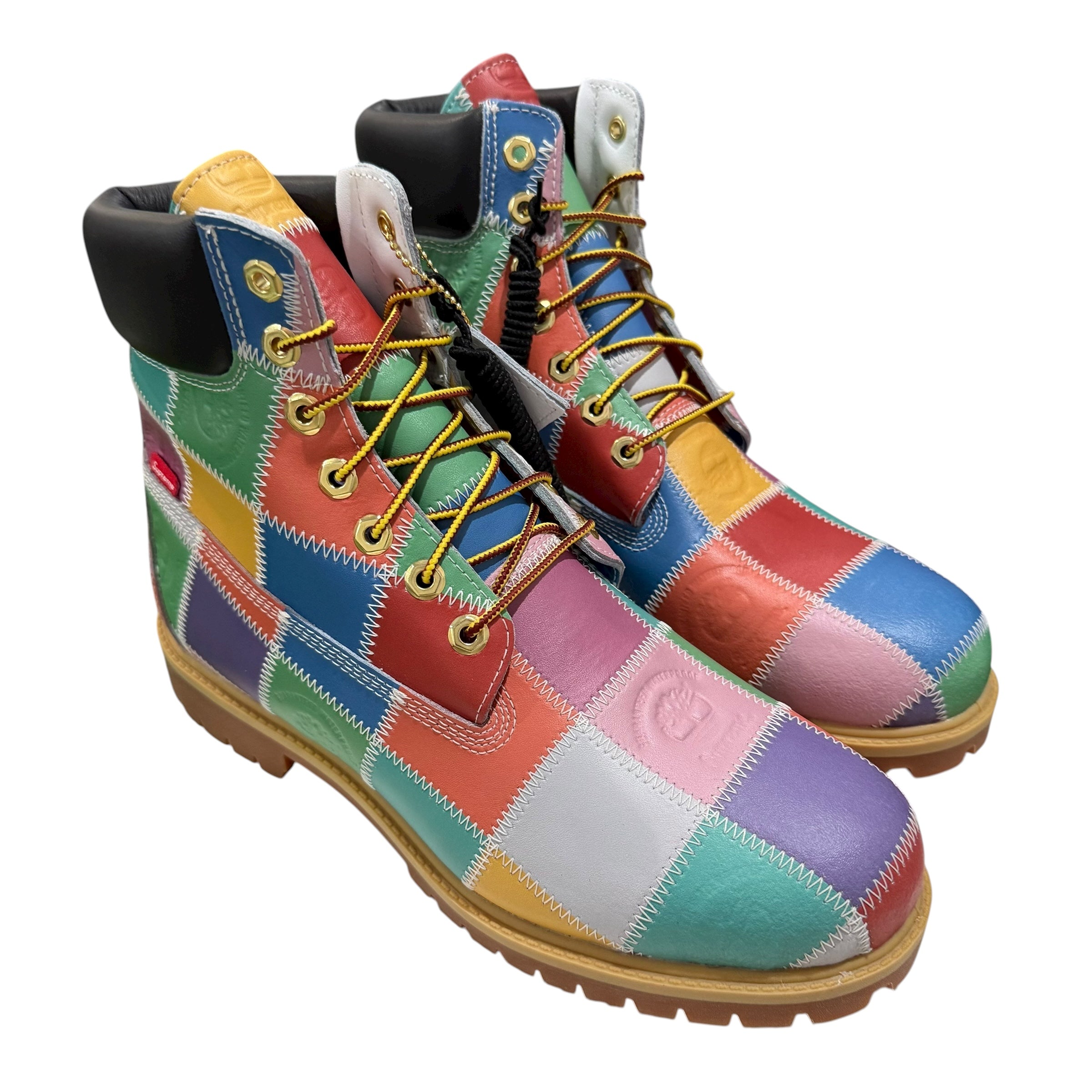 NEW Supreme x Timberland Patch Boots MultiColor