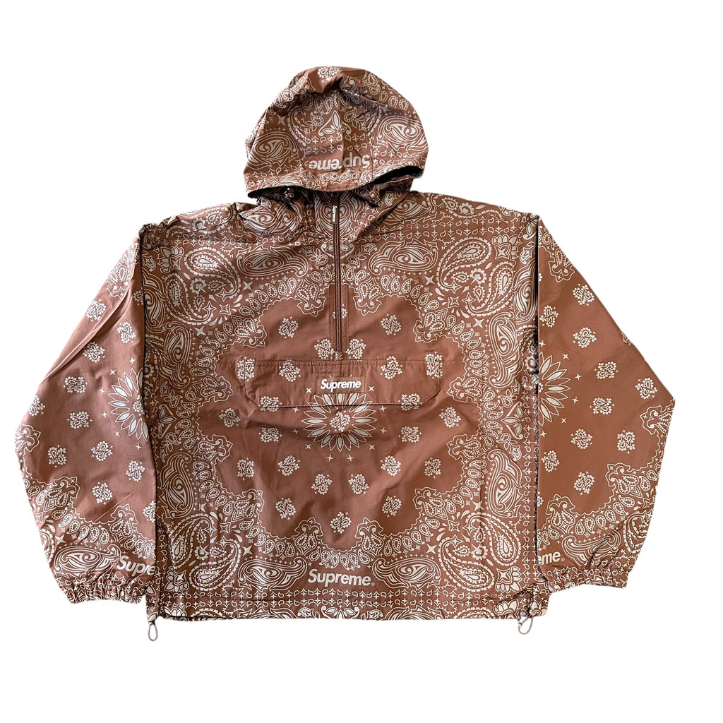 NEW Supreme Brown Paisley Anorak Jacket
