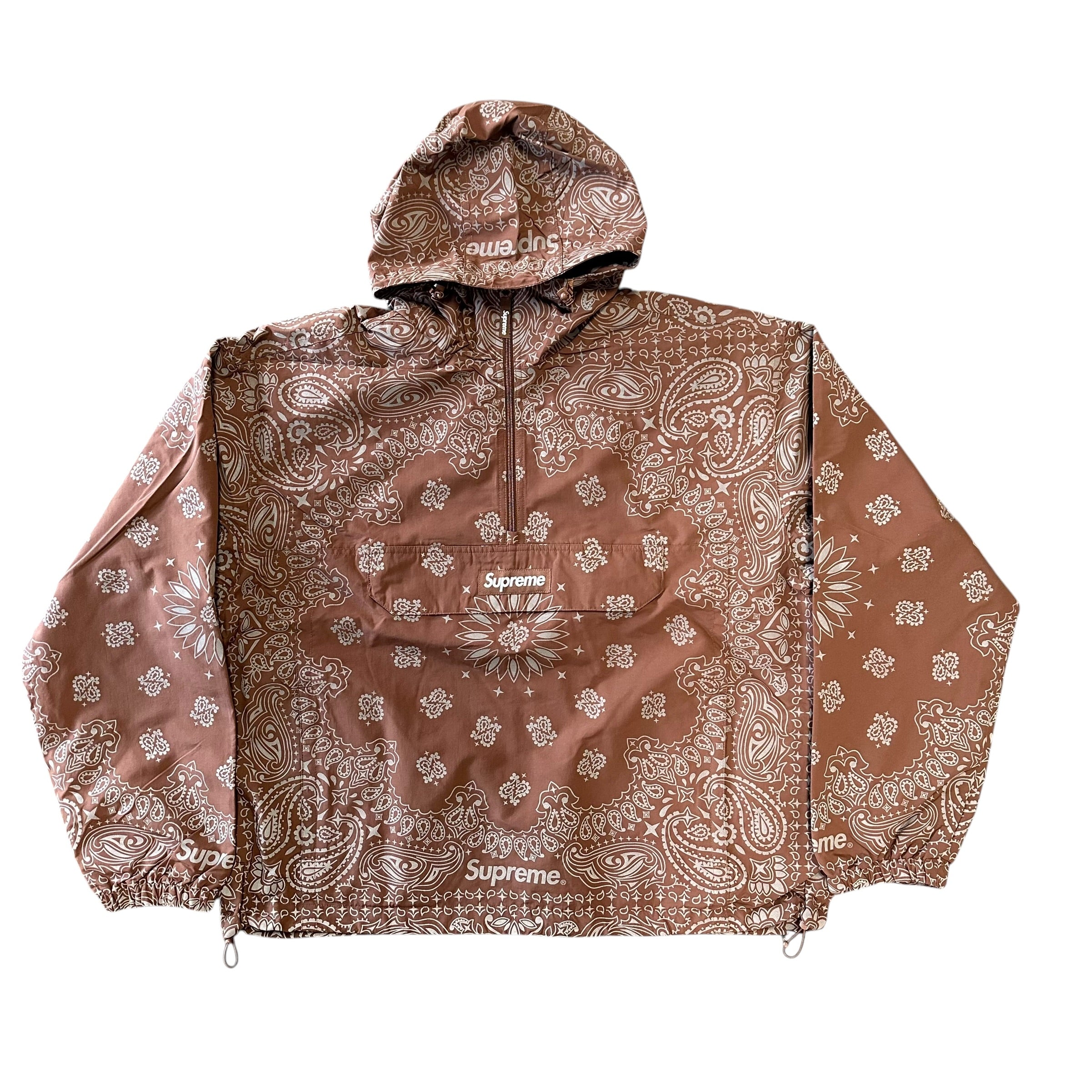 NEW Supreme Brown Paisley Anorak Jacket