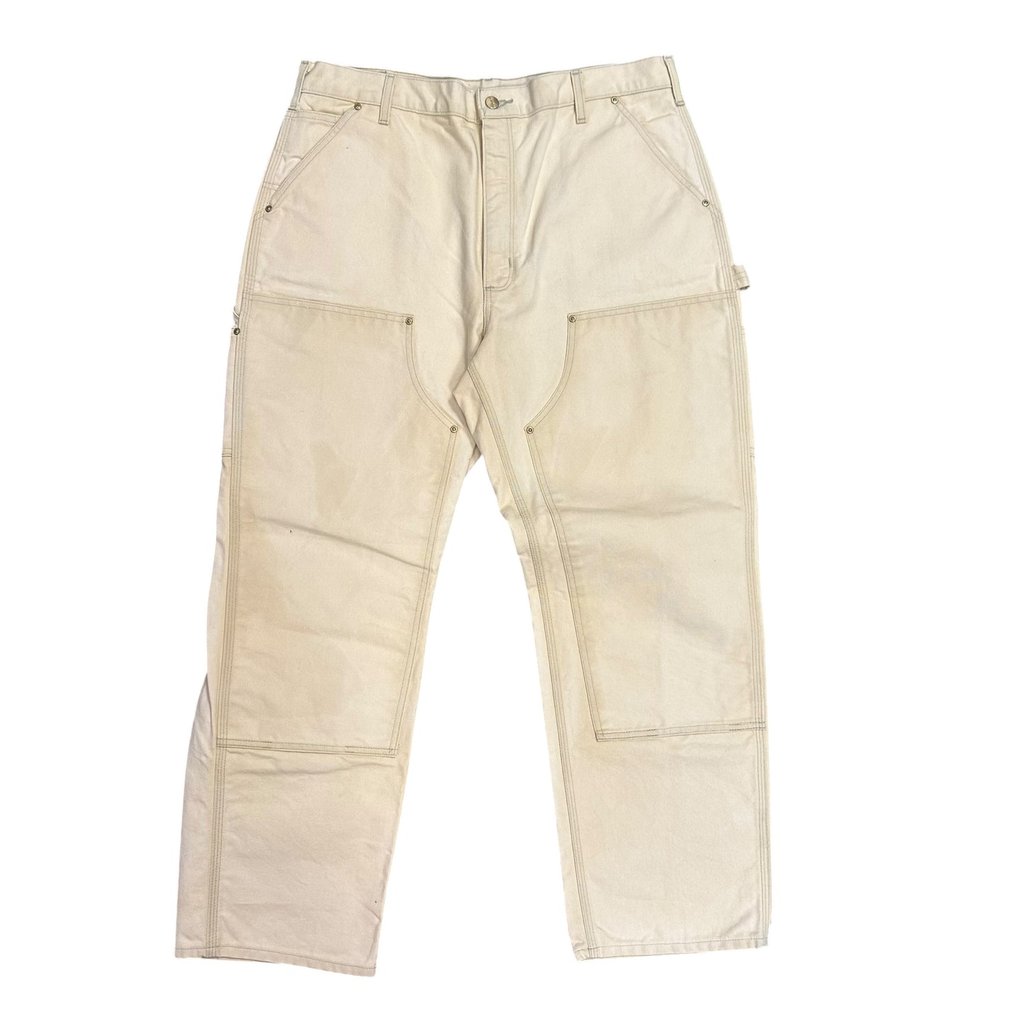 Cream Carhartt Double Knee Pants