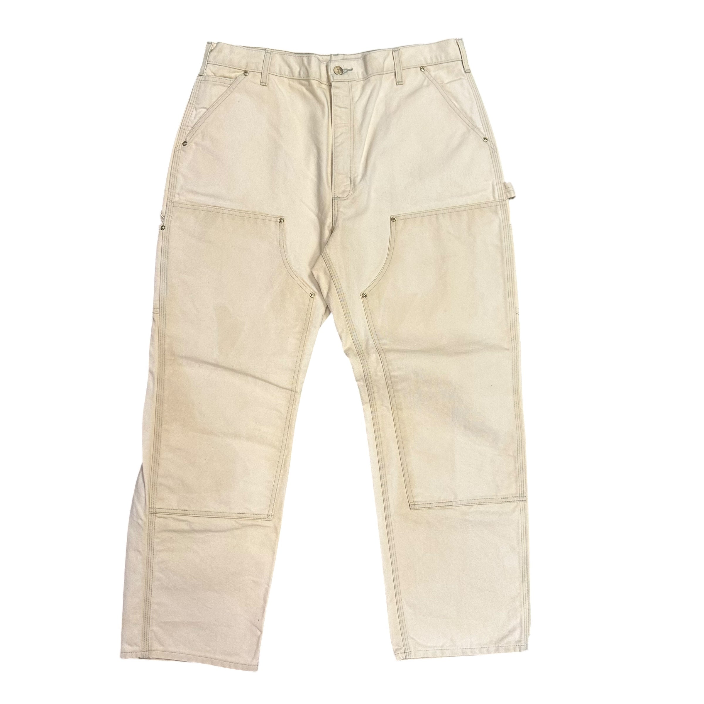 Cream Carhartt Double Knee Pants
