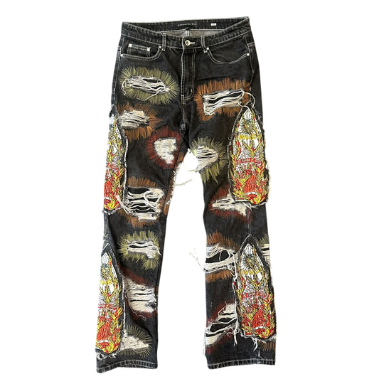 Who Decides War Black/Crimson Jeans
