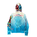 Ed Hardy Blue Zip Up Hoodie