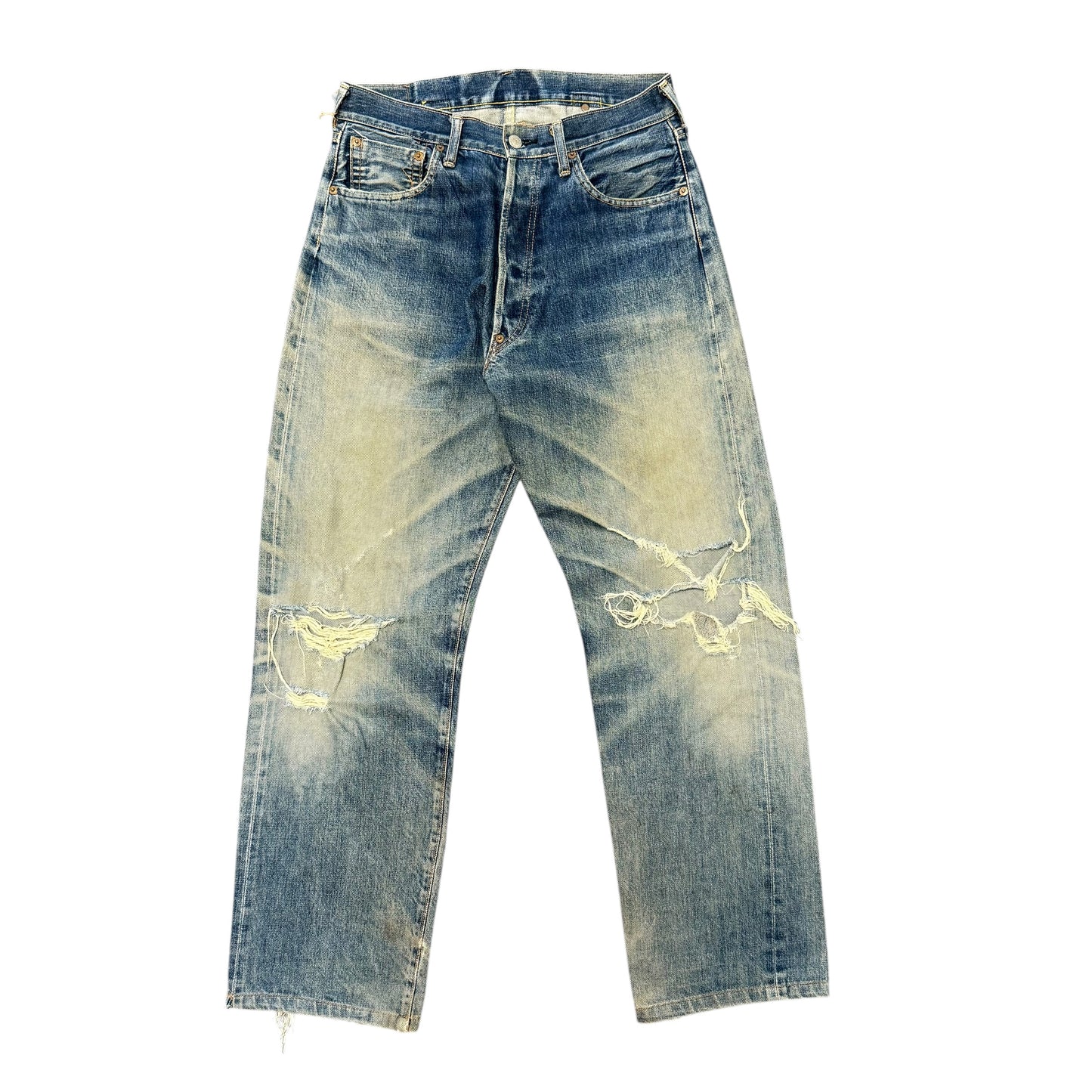 Evisu Distressed No Label Jeans