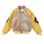 AVIREX Gold/Grey Leather Jacket