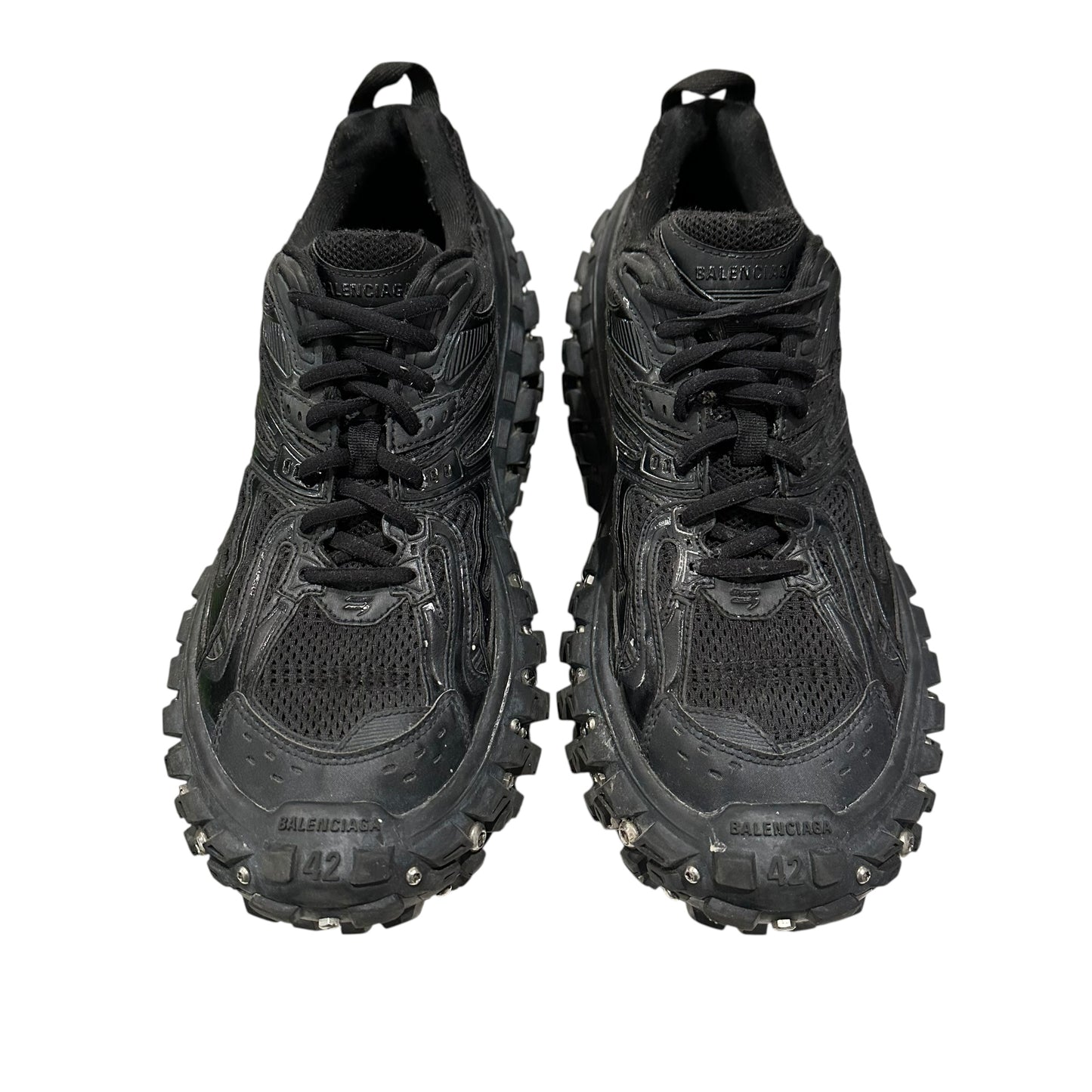 Balenciaga Studded Defender Sneakers Black