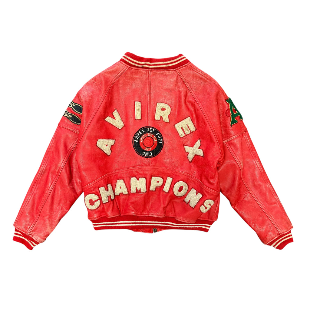 Avirex Red Champions Leather Jacket
