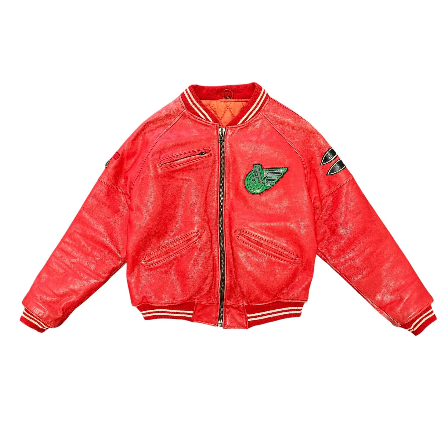 Avirex Red Champions Leather Jacket