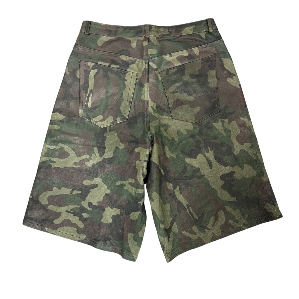 GV Leather Camo Shorts