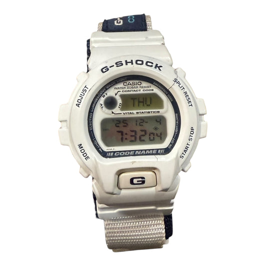 White/Blue Velcro G Shock Code Name