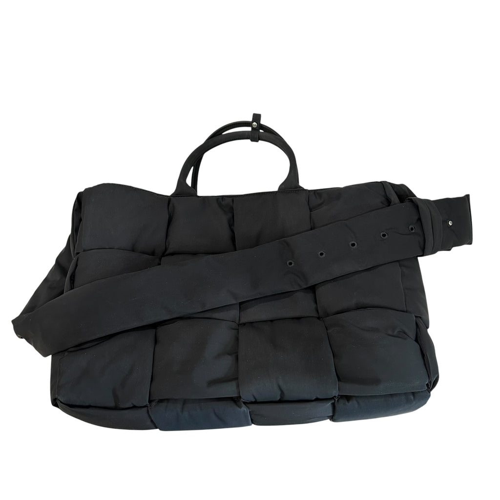 Bottega Arco Large Padded Tote Bag “Black” 18inx12in