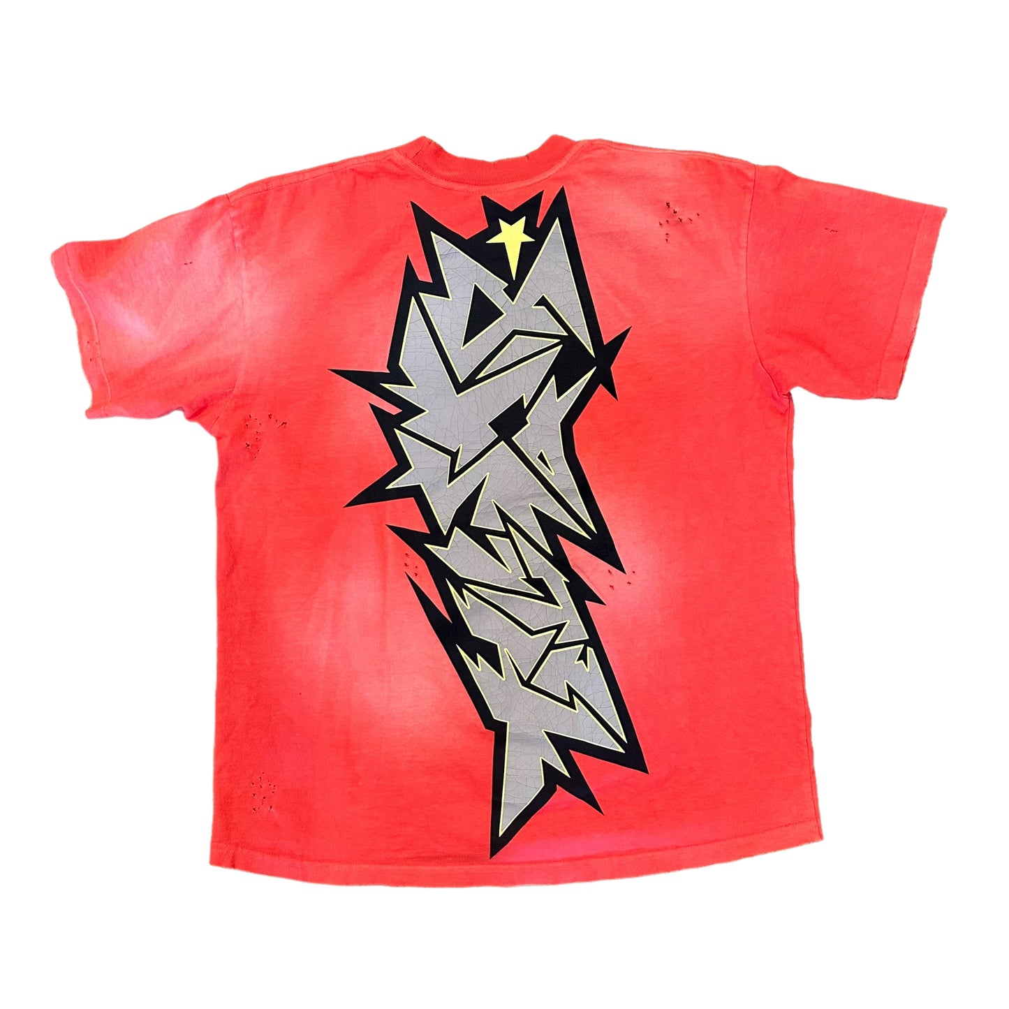 Red Hellstar Crack Print Tee