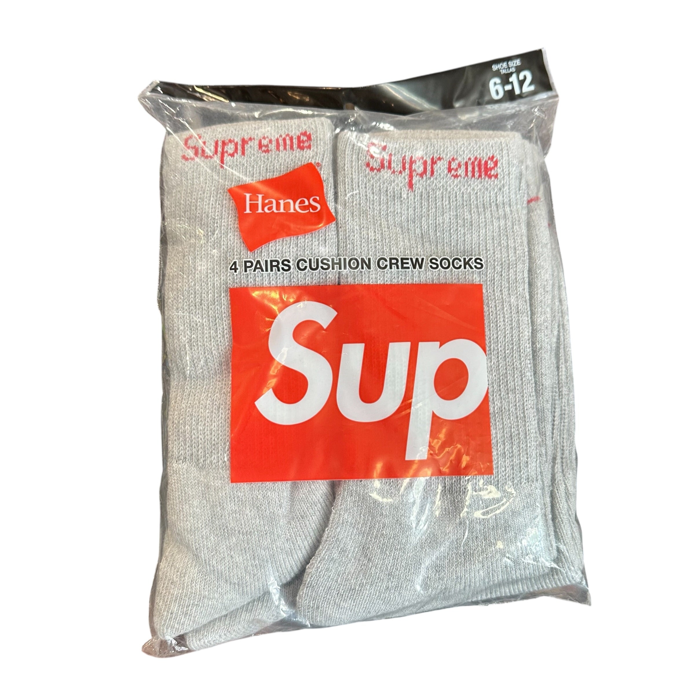 Supreme Hanes Socks(4 Pack) Grey