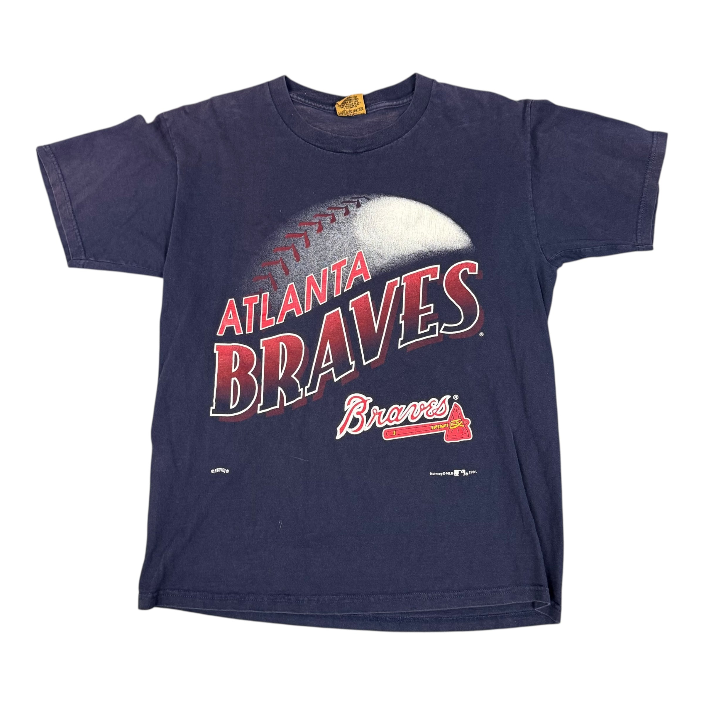 '95 ATL Braves Faded Baseball Navy Tee