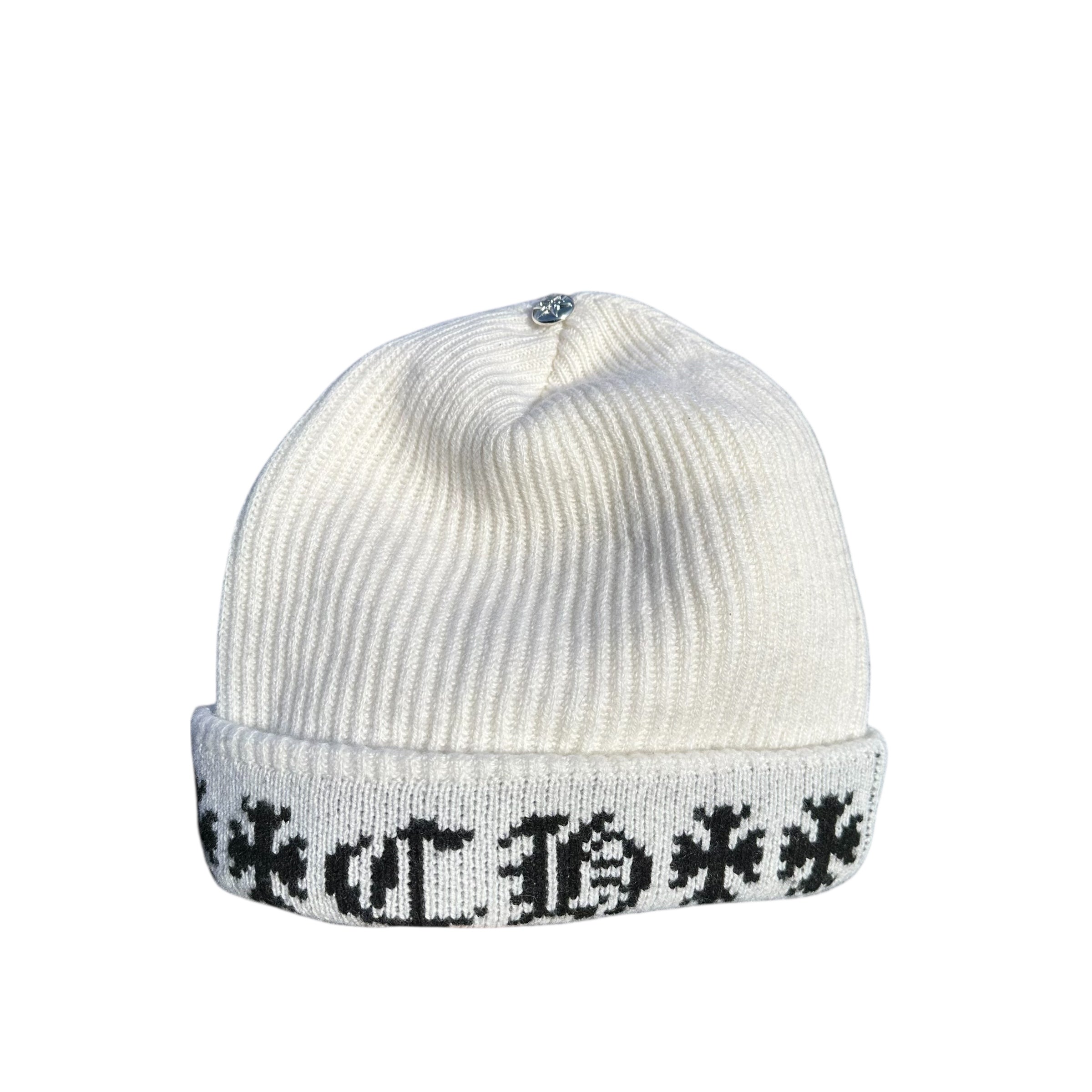 Chrome Hearts Big Dad Cashmere Beanie white