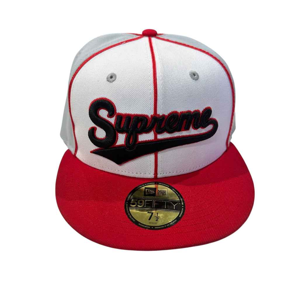 Supreme Piping Script Fitted Hat