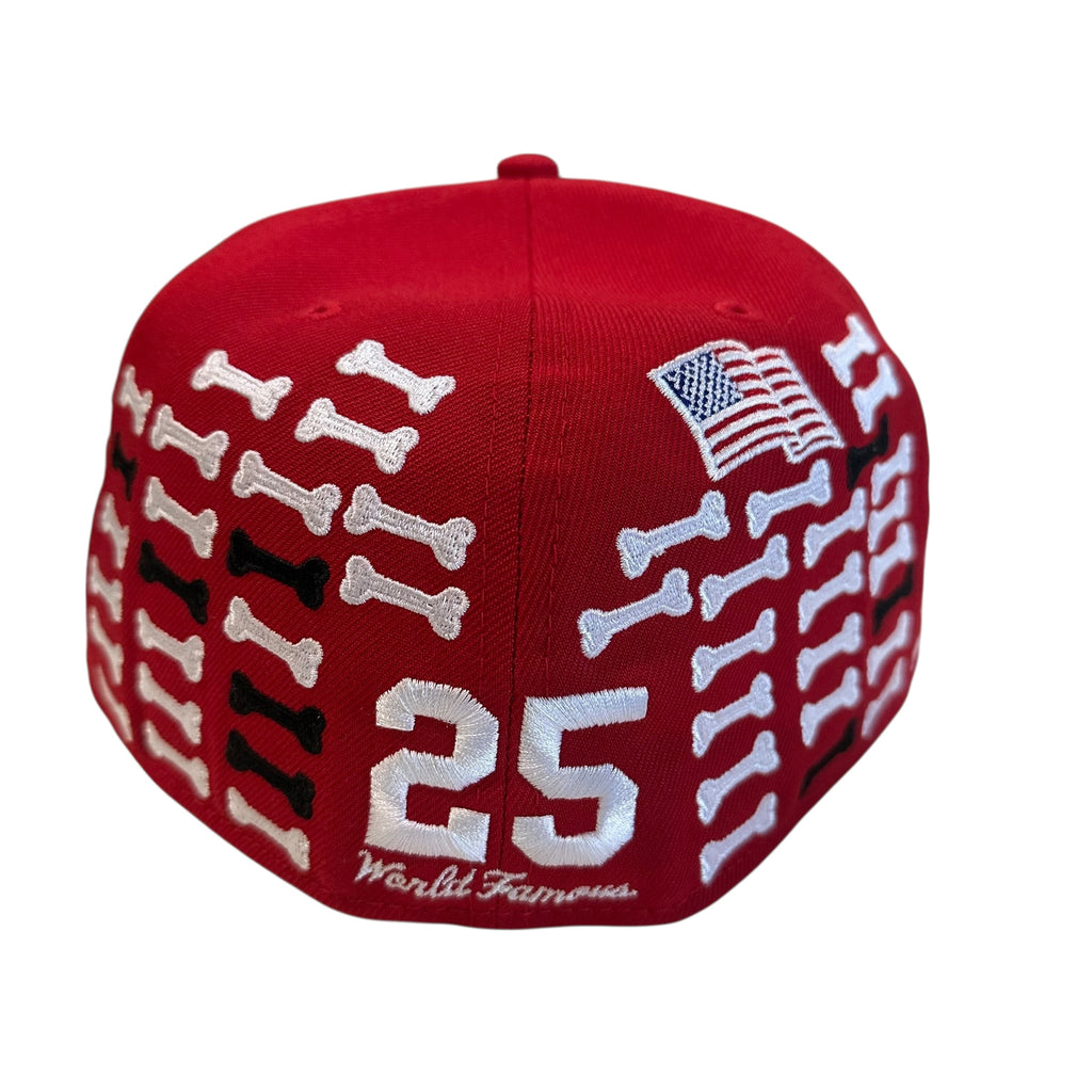 Supreme Red Bones Fitted Hat