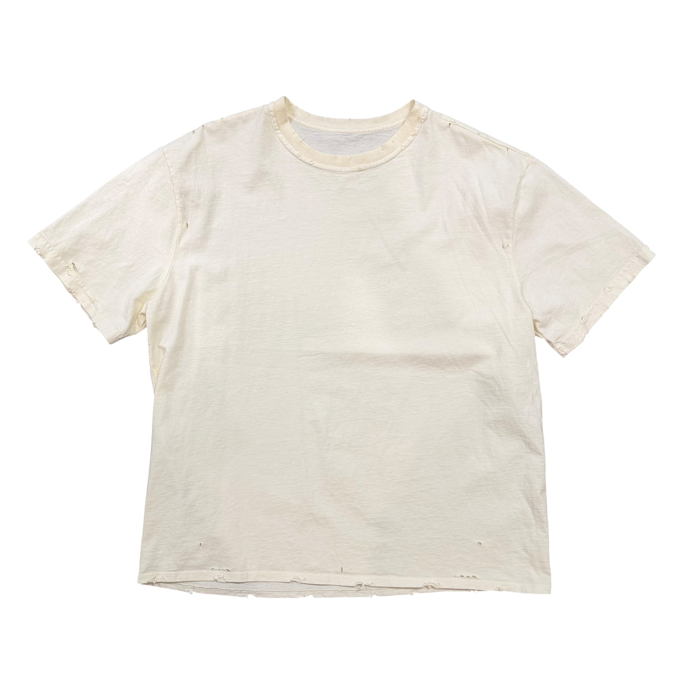 GV Gallery Cream Blank Distressed Tee