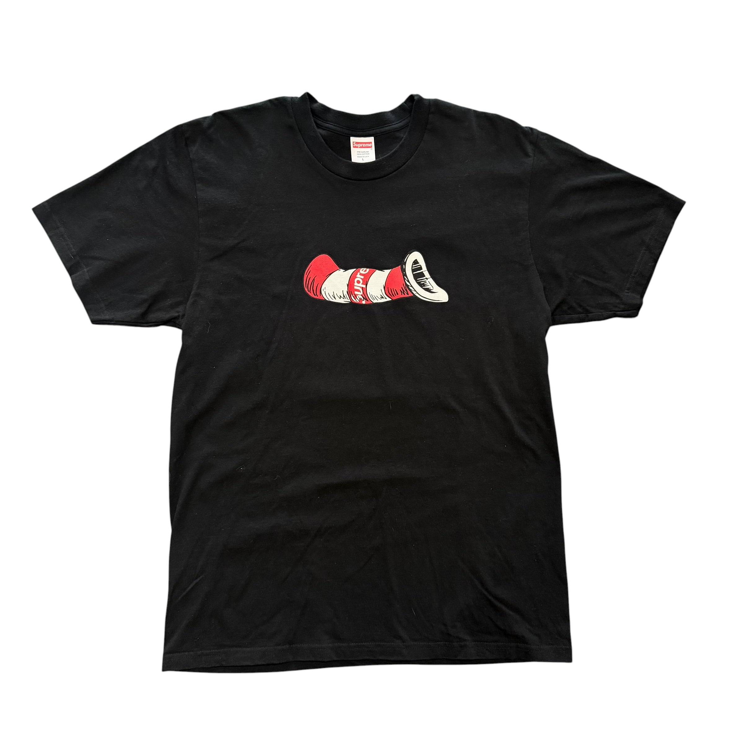 Supreme Cat In The Hat Black Tee
