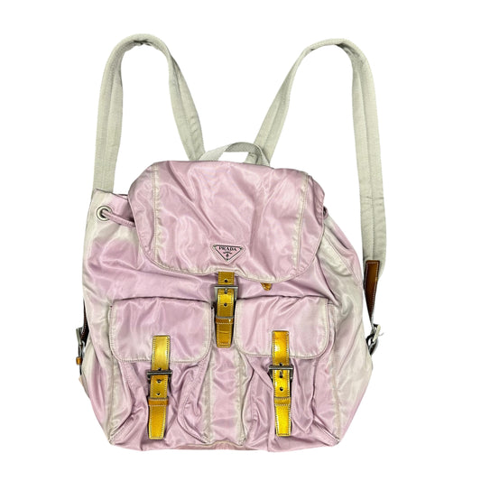 Prada Pink/Silver/Gold Backpack