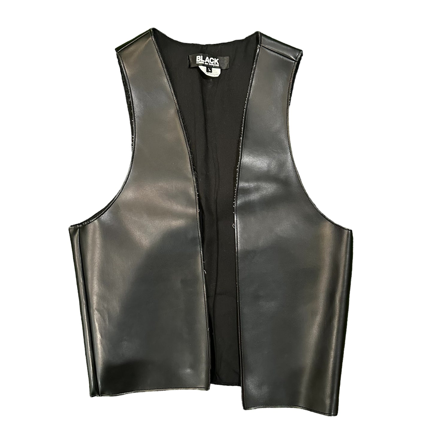 Vintage CDG Black Leather Vest