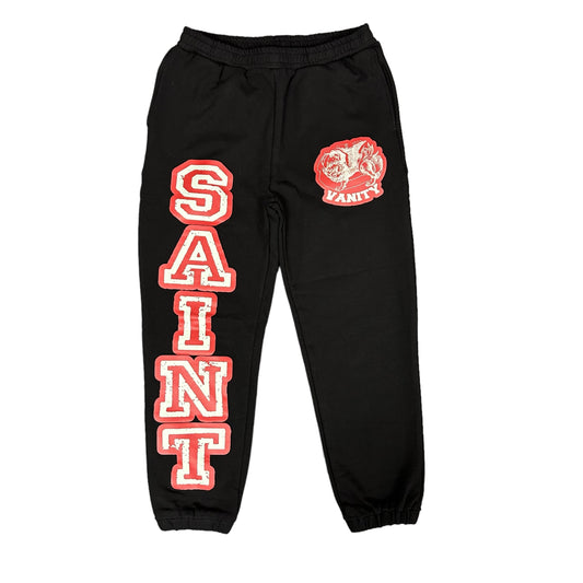 Black/Red Saint Vanity Sweatpants