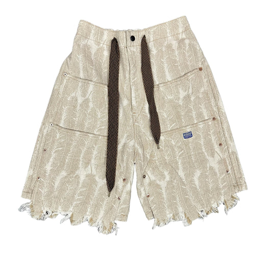 Beige Kapital Feather Carpenter Shorts