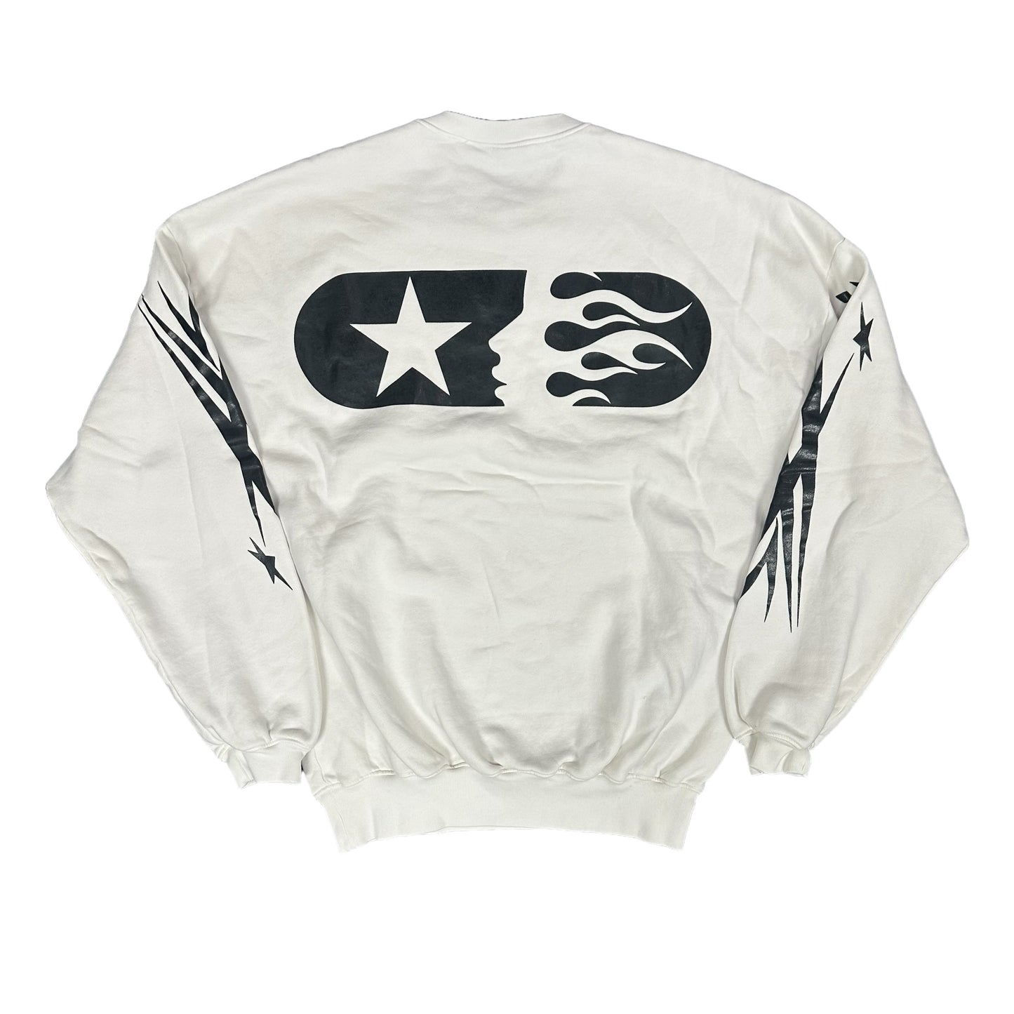 White Hellstar Logo Crewneck