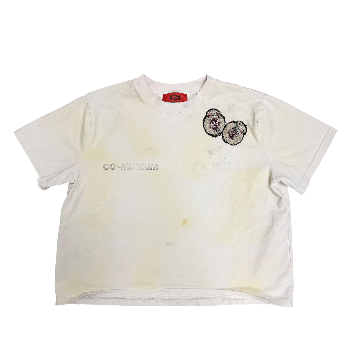 424 Joopiter x Co-Museum Distressed White Tee