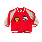 Bape Kids Milo Red/Grey Souvenir Jacket