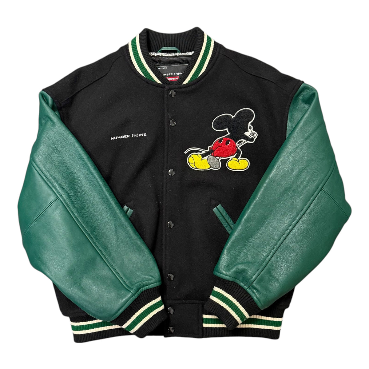 Supreme × Number (N)ine × Mickey Mouse Varsity Jacket