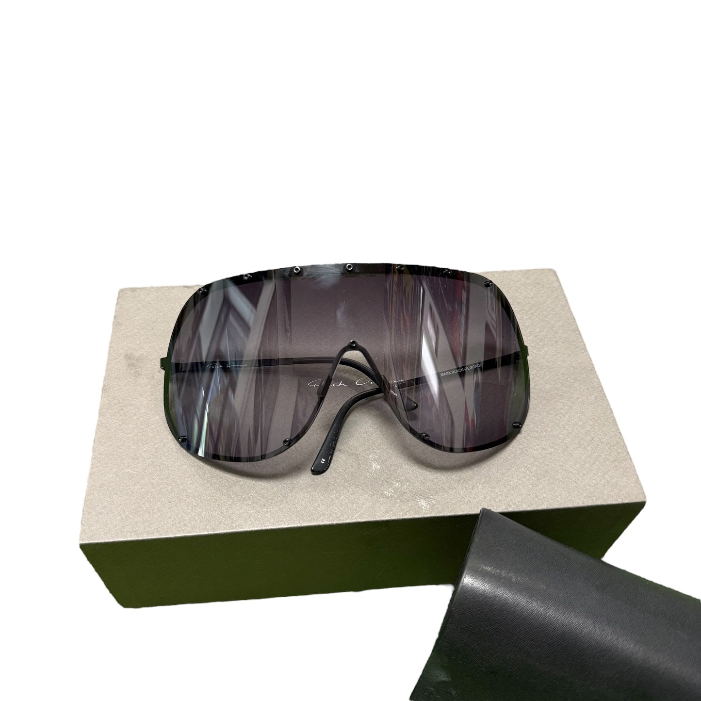 Rick Owens Black Mask Sunglasses