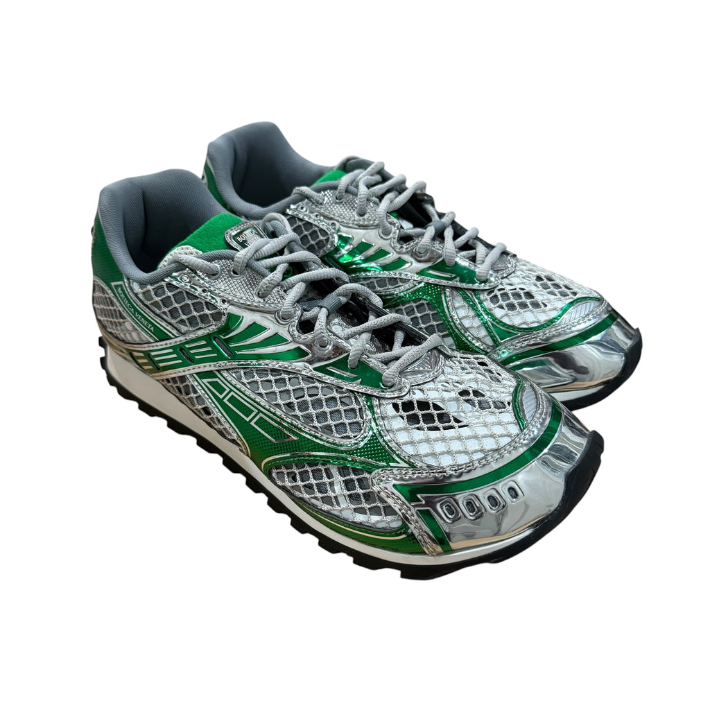Bottega Veneta Green/Silver Orbit Sneakers