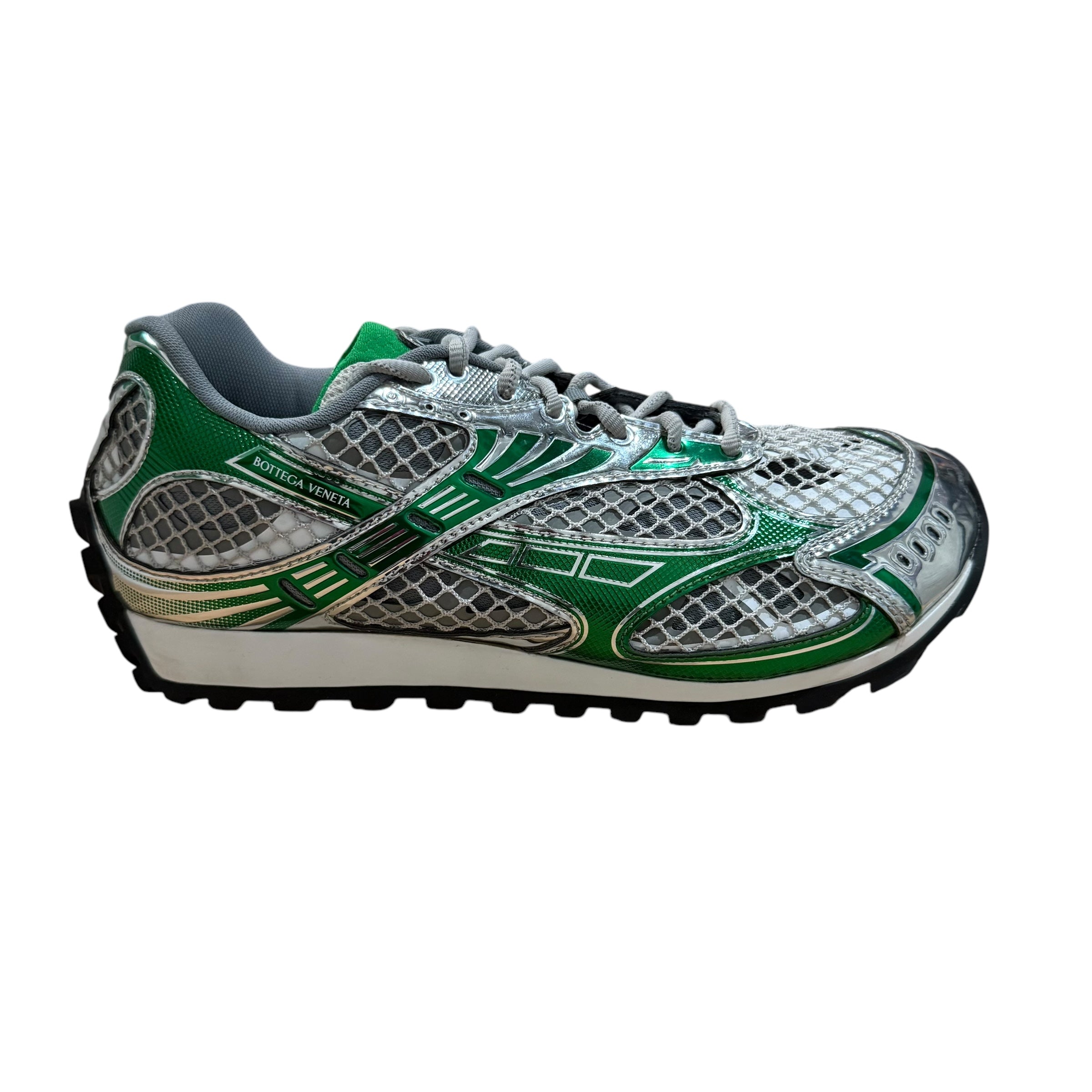 Bottega Veneta Green/Silver Orbit Sneakers