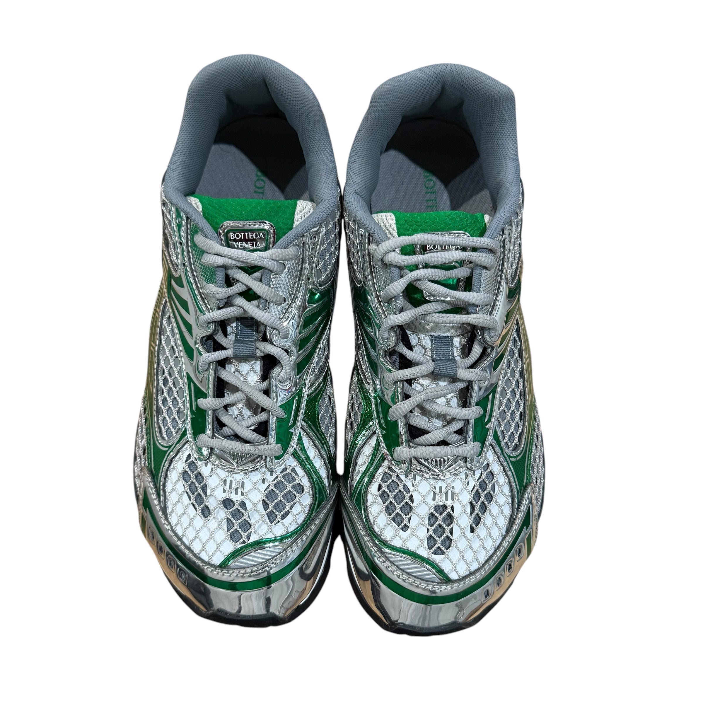 Bottega Veneta Green/Silver Orbit Sneakers