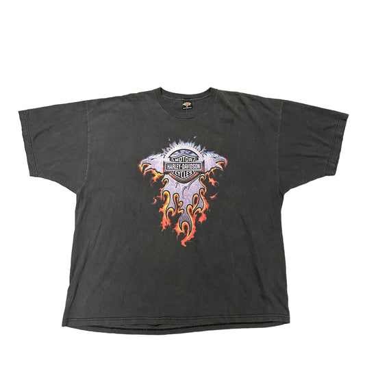 2000 Harley Davidson Purple Eagle Flame Tee