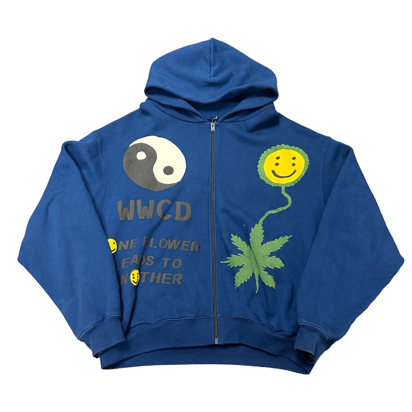 Blue Cactus Plant Earth Hoodie