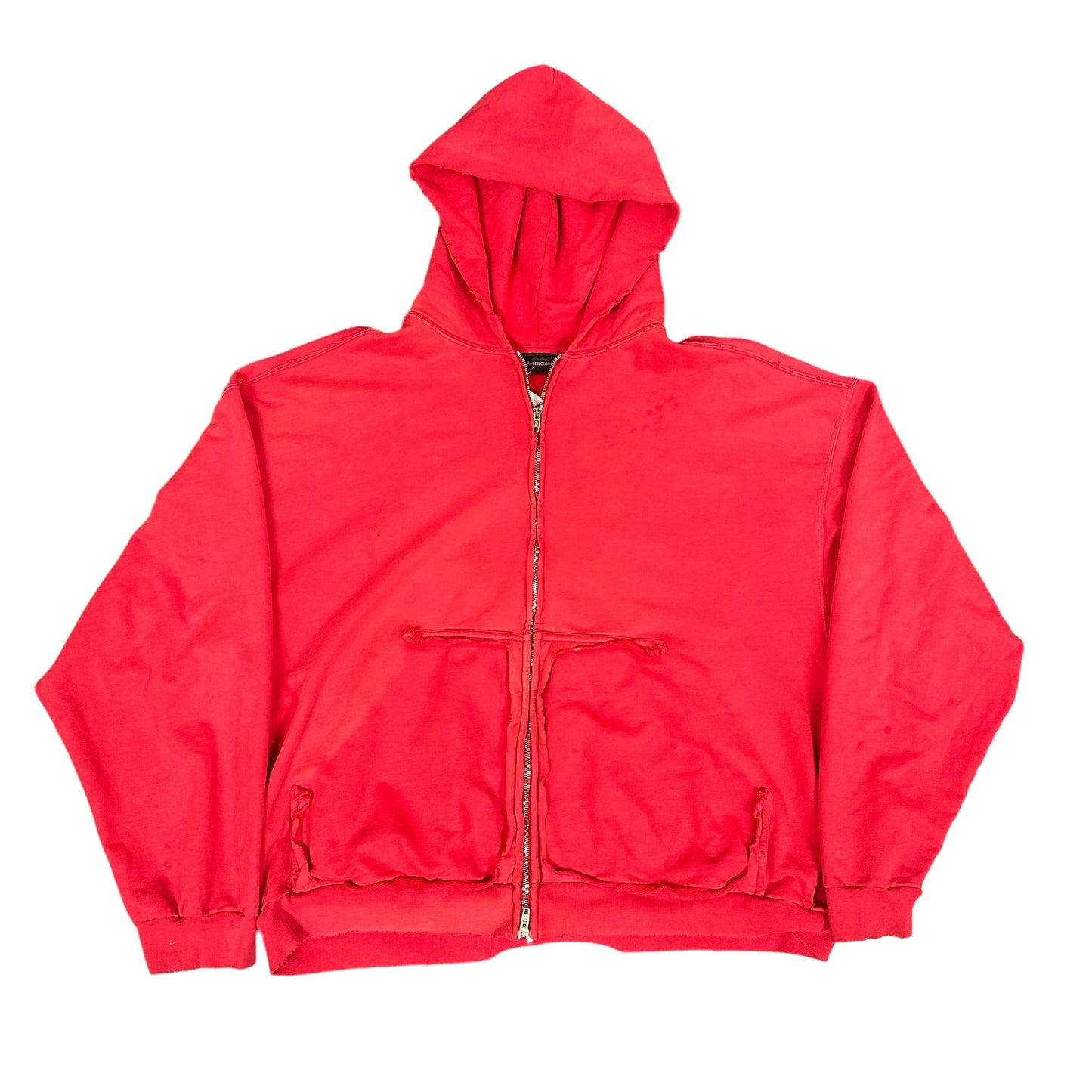 Balenciaga Red Tape Type Zip Hoodie