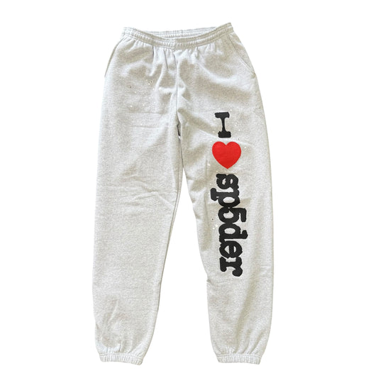 I Heart Sp5der Grey Sweatpants
