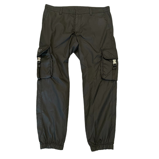 Black Nylon Prada Cargo Pants