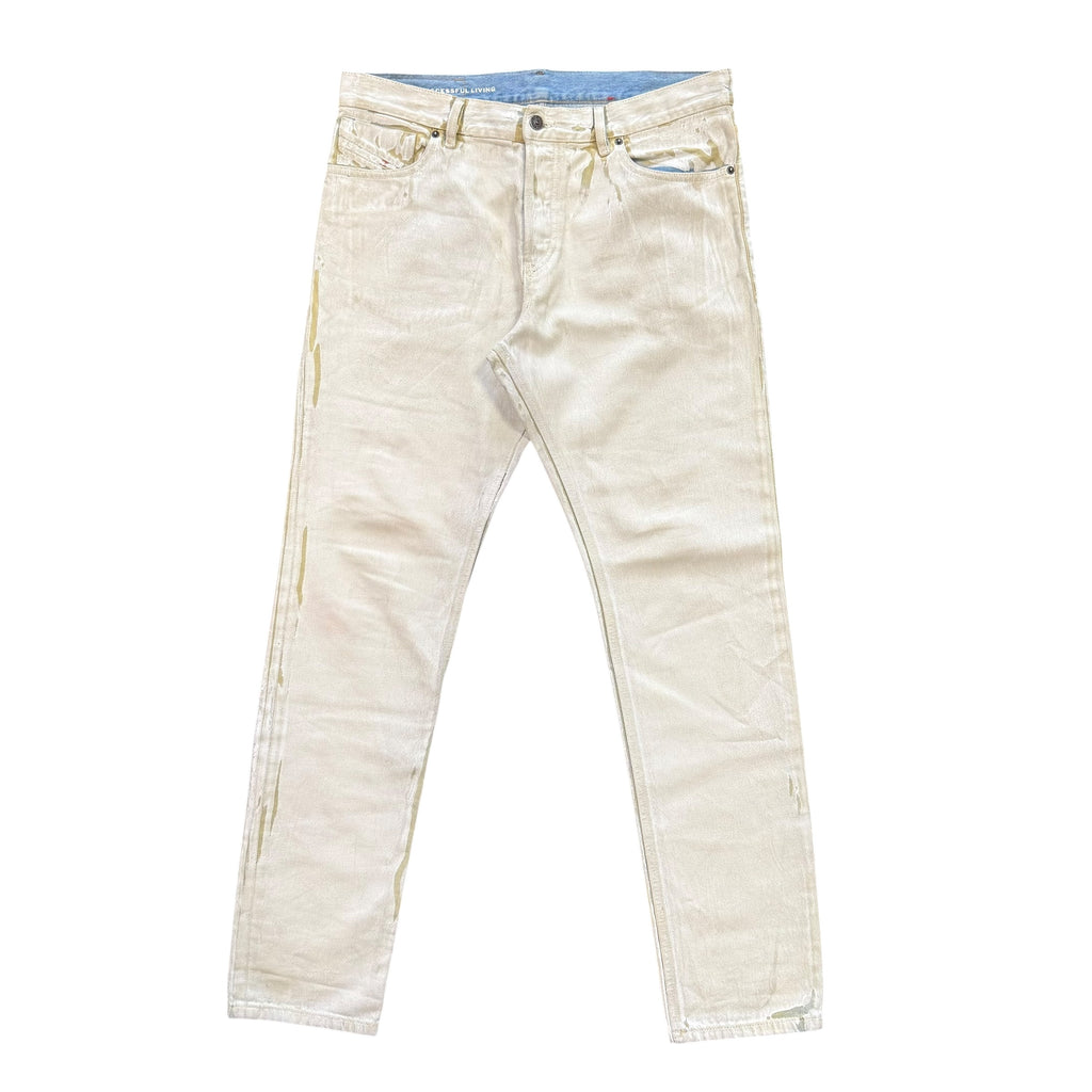 Diesel White Painted Denim